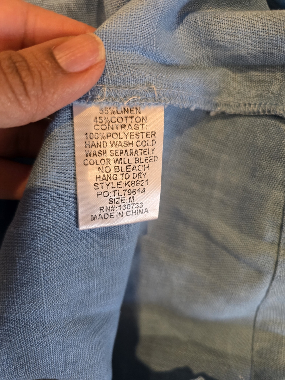 Umgee Chambray Tunic Top - Picture 6 of 6